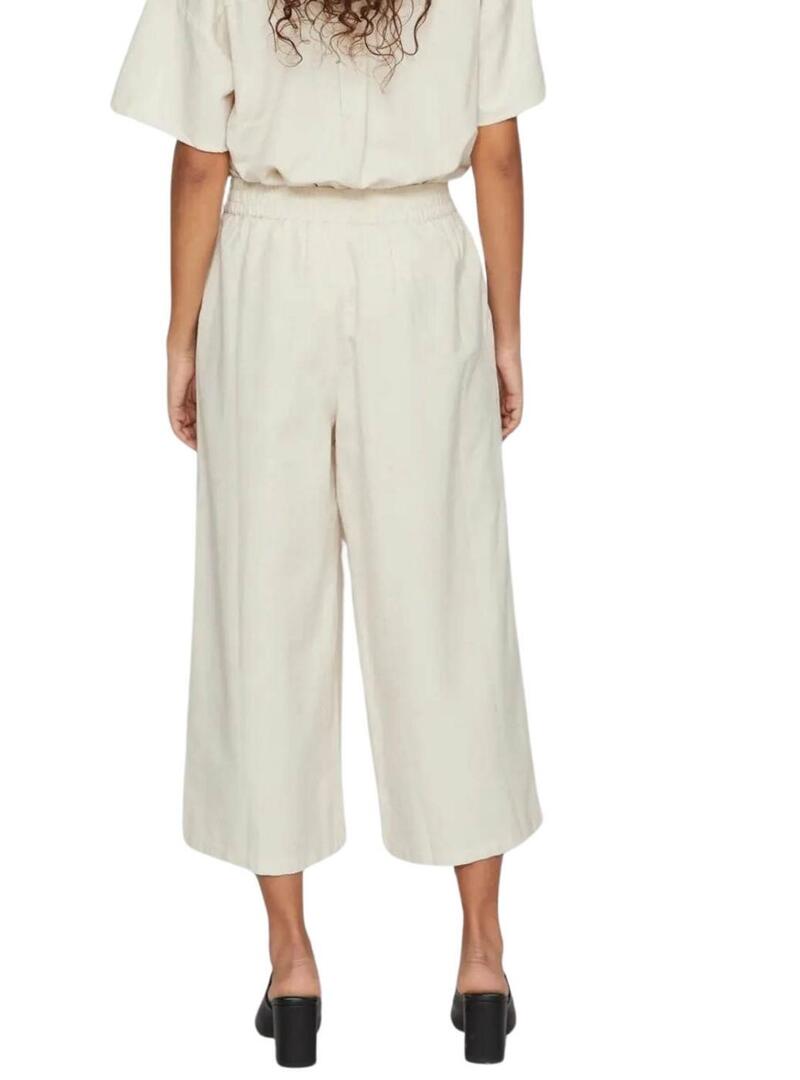 Pantaloni Vila Viprisilla beige per donna