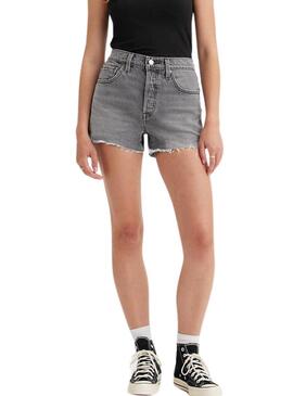 Pantaloncini Levis 501 Original grigi per donna