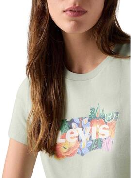 Maglietta Levis The Perfect Tee Coloring verde per donna
