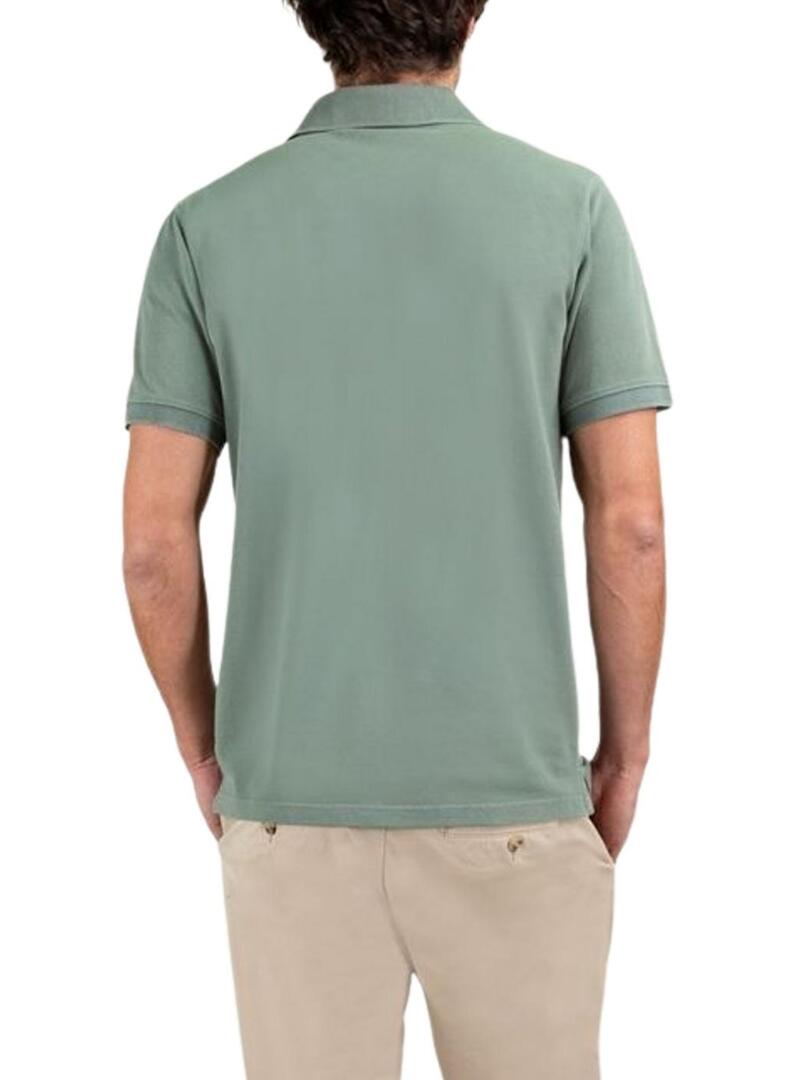 Polo El Ganso Dyed verde per uomo