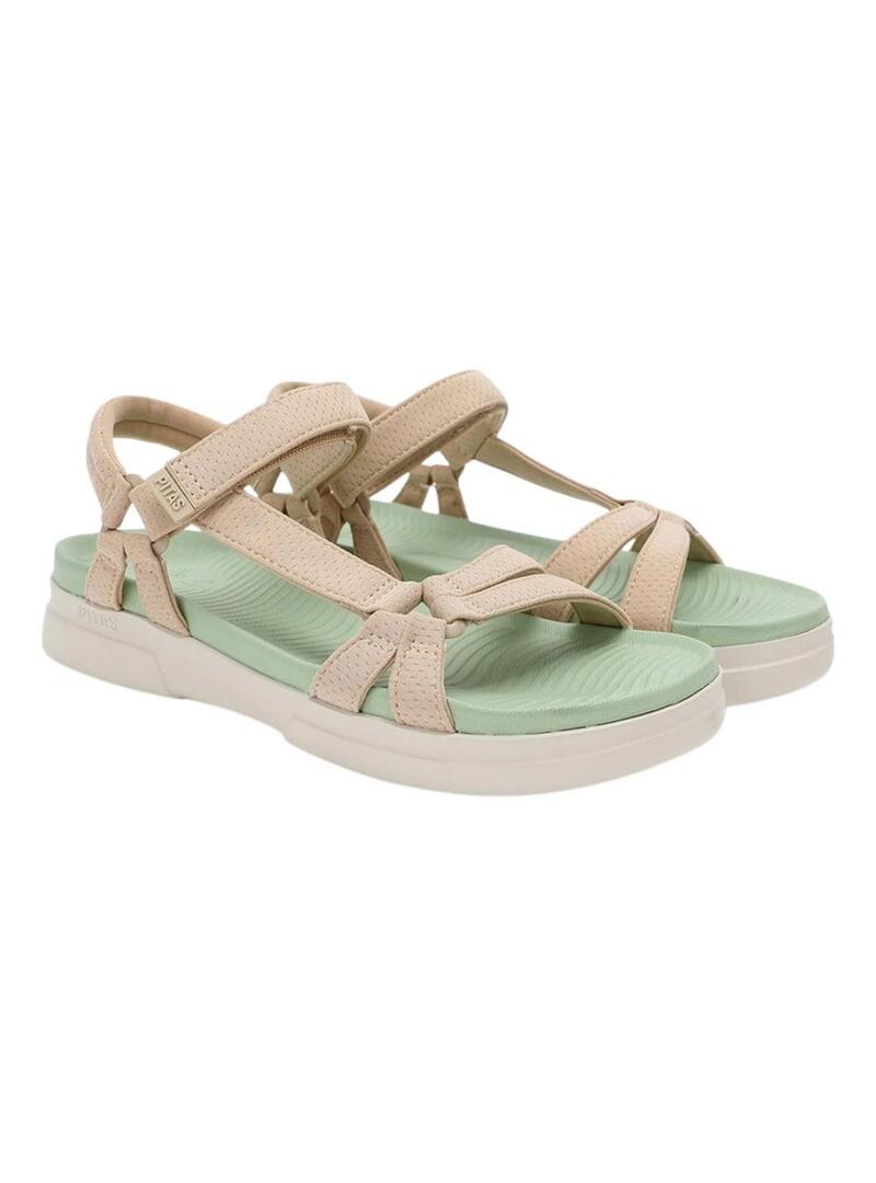Sandali Walkin Pitas Claire beige per donna