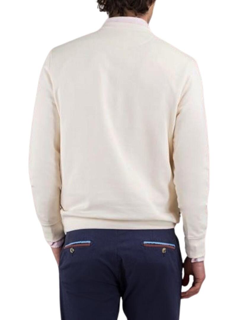 Felpa beige El Ganso flocata per uomo.