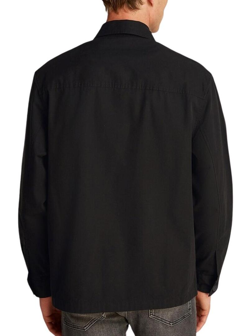 Camicia sovrajeans nera Calvin Klein Jeans Cargo per uomo