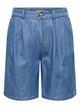 Bermuda Only Bea in denim blu per donna.