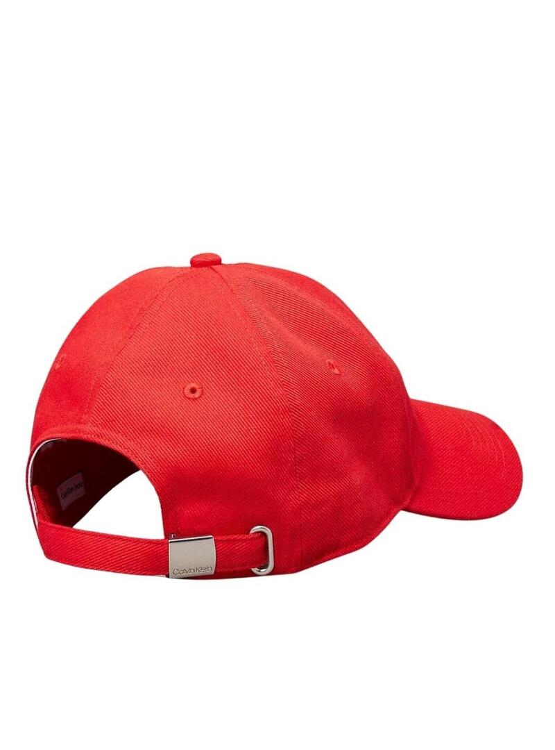 Cappellino Calvin Klein Jeans Monologo Baseball rosso per uomo.
