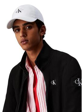 Cappellino Calvin Klein Jeans Monologo Baseball bianco per uomo