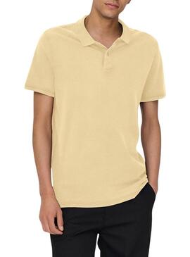 Polo Only and Sons Travis giallo per uomo