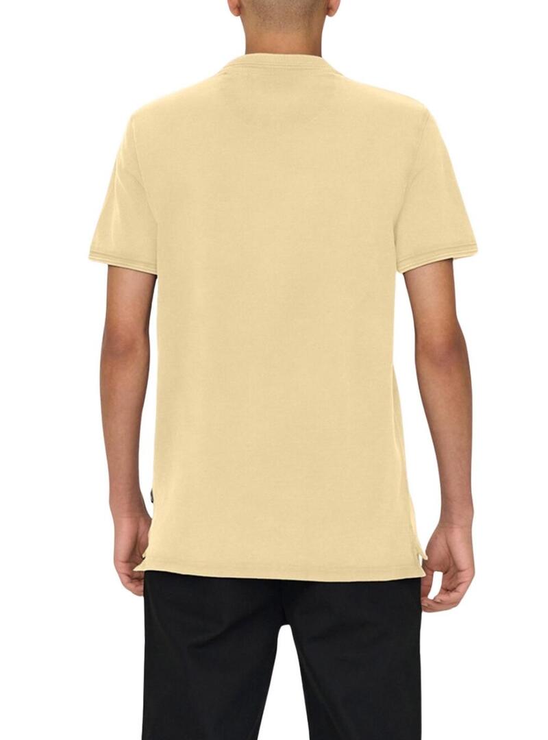 Polo Only and Sons Travis giallo per uomo