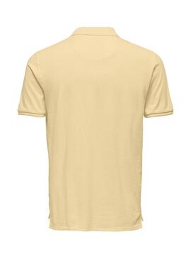 Polo Only and Sons Travis giallo per uomo
