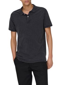 Polo Only and Sons Travis blu scuro per uomo