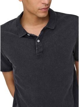 Polo Only and Sons Travis blu scuro per uomo