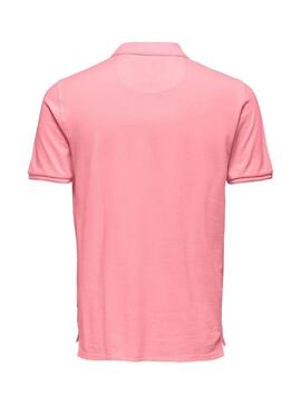 Polo Only and Sons Travis rosa per uomo