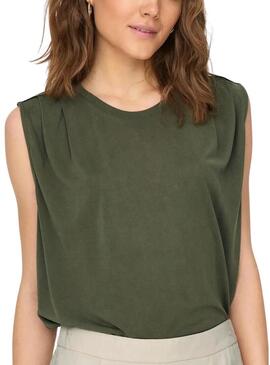 Maglietta Only Free verde per donna