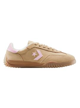 Scarpe Converse Run Star Trainer in camoscio color cammello per donna.