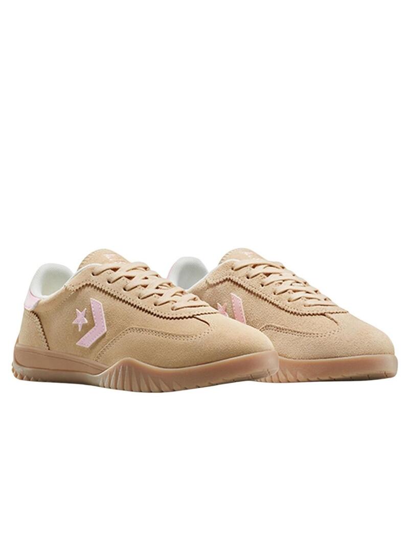 Scarpe Converse Run Star Trainer in camoscio color cammello per donna.