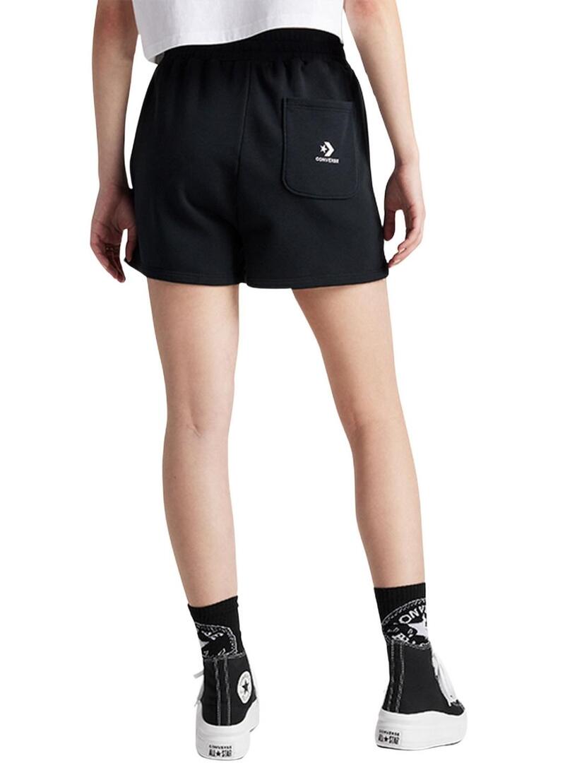 Shorts Converse Star Chevron nero per donna.
