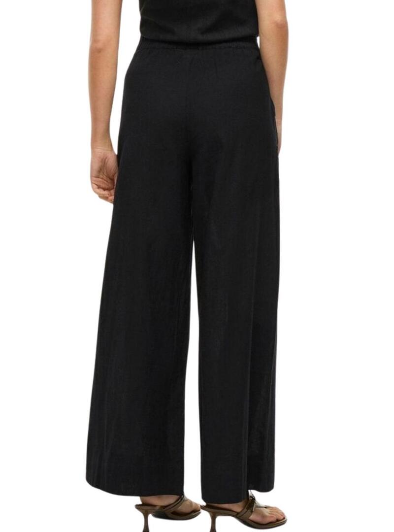 Pantaloni Vila Etni neri per donna.