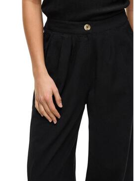Pantaloni Vila Etni neri per donna.