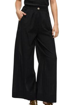 Pantaloni Vila Etni neri per donna.