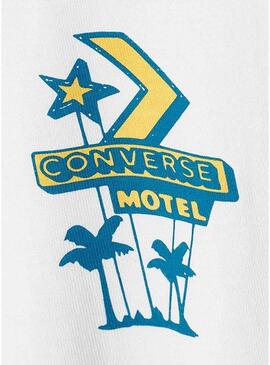 Maglietta Converse Motel bianca per uomo