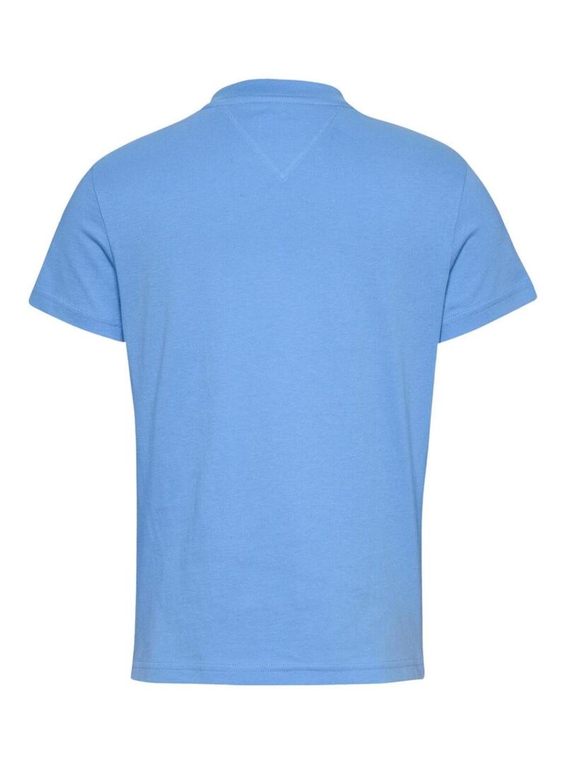 Maglietta Tommy Jeans Bubble blu per donna.