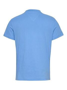 Maglietta Tommy Jeans Bubble blu per donna.