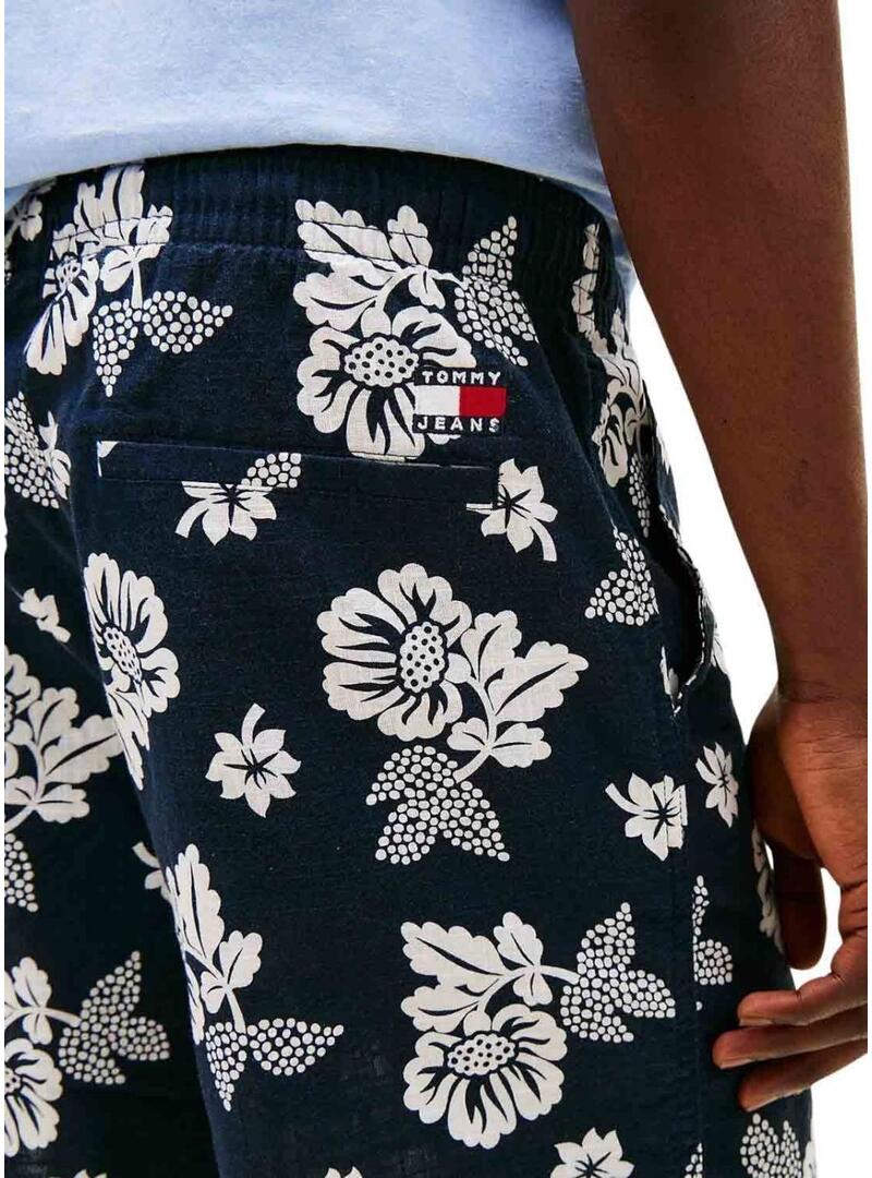 Bermuda Tommy Jeans Slub stampata floreale per uomo