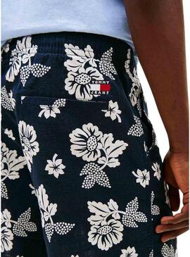 Bermuda Tommy Jeans Slub stampata floreale per uomo