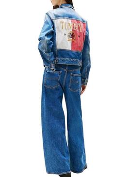 Giacca di jeans Tommy Jeans Trucker blu per donna