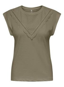 Maglietta Only Delia verde per donna