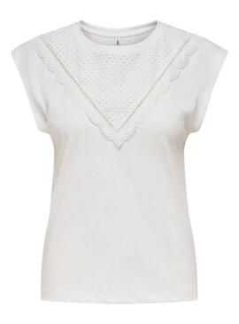 Maglietta bianca Only Delia per donna