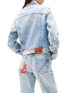 Giacca di jeans Tommy Jeans Classic Trucker blu per donna