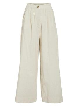 Pantaloni Vila Etni beige per donna