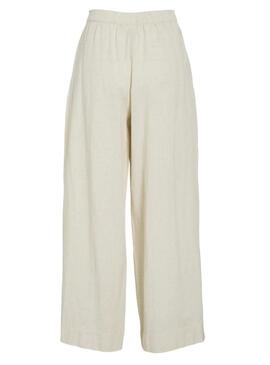 Pantaloni Vila Etni beige per donna