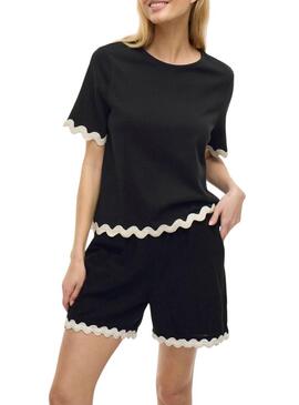 Top Vila Calisa nero per donna.