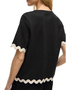 Top Vila Calisa nero per donna.