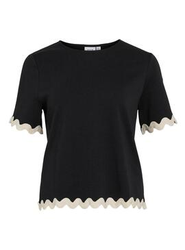 Top Vila Calisa nero per donna.