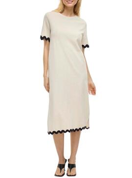 Abito Vila Calisa beige per donna
