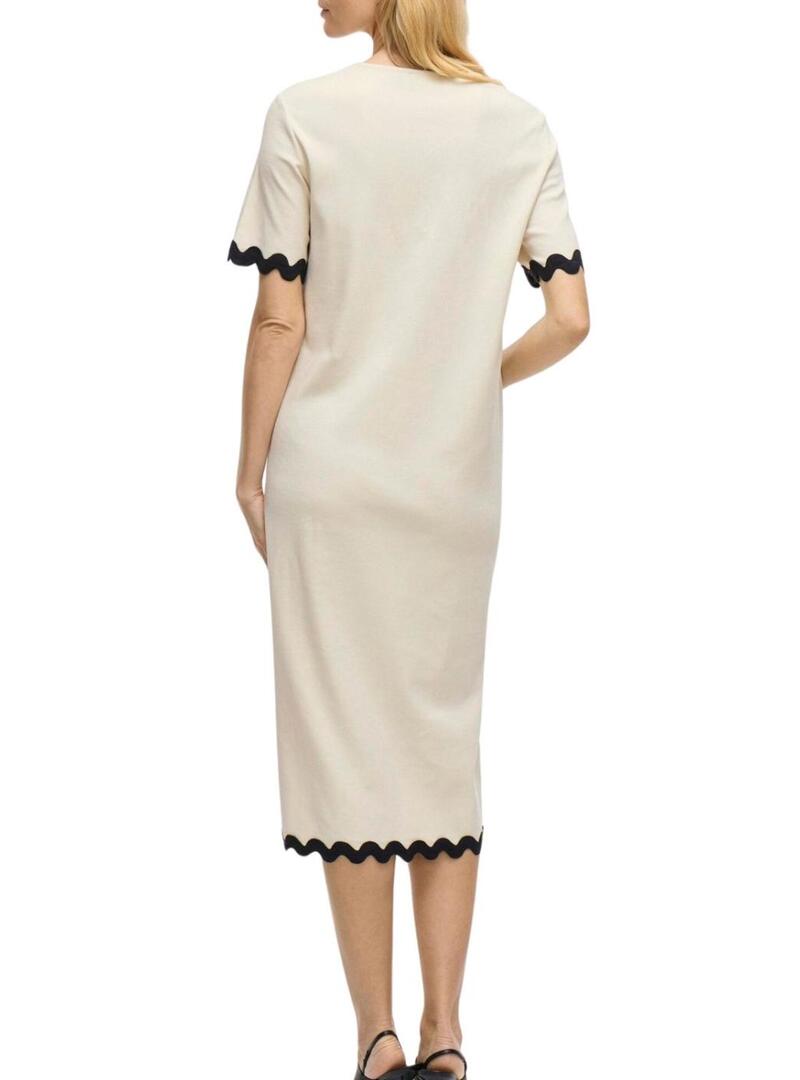Abito Vila Calisa beige per donna