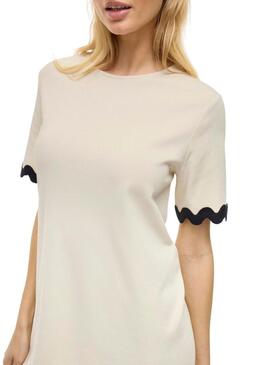 Abito Vila Calisa beige per donna