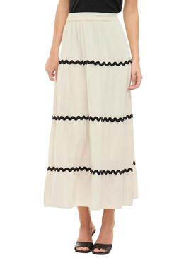 Gonna Vila Manda beige per donna