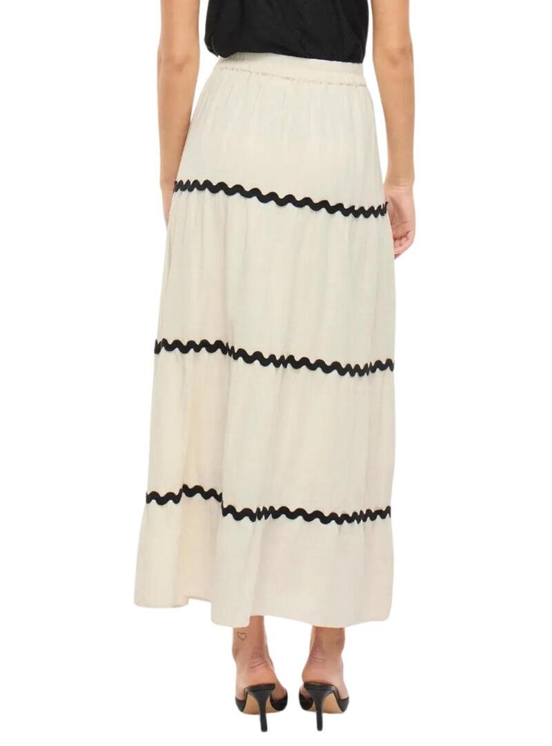 Gonna Vila Manda beige per donna