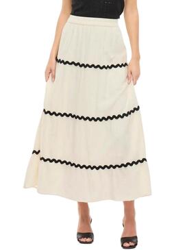 Gonna Vila Manda beige per donna