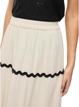 Gonna Vila Manda beige per donna