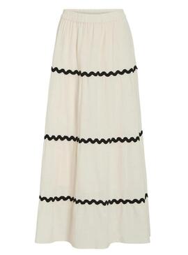 Gonna Vila Manda beige per donna