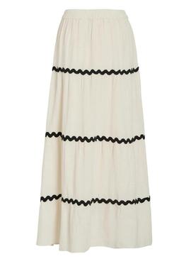 Gonna Vila Manda beige per donna
