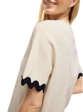 Top Vila Calisa beige per donna