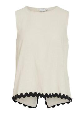 Top Vila Manda beige per donna