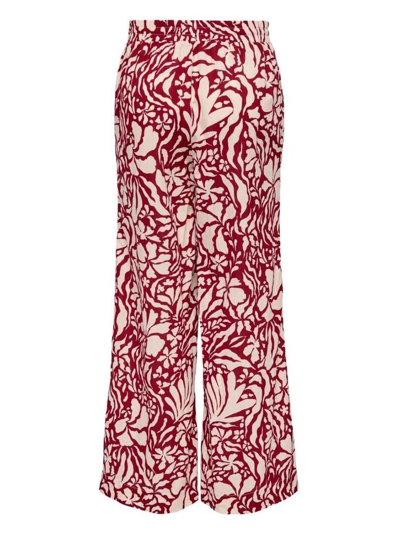 Pantaloni Only Kaleen rossi da donna.