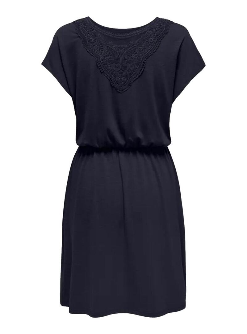 Abito Only Freda Batsleeve blu scuro per donna